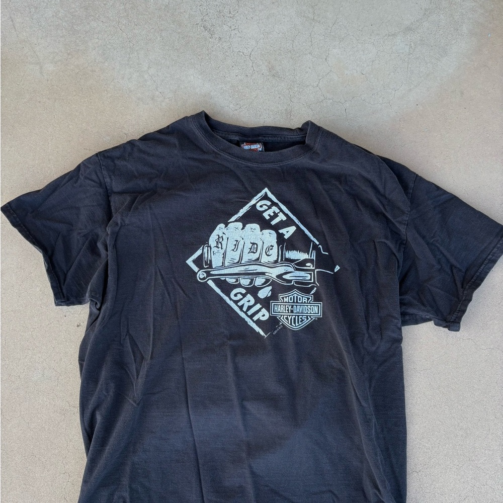 Harley-Davidson Black Short Sleeve Tee with Graphic Design